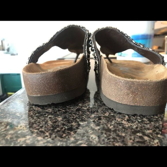 Sam Edelman Annalee Pewter Beaded Leather Sandals S : 6 - Picture 3 of 12